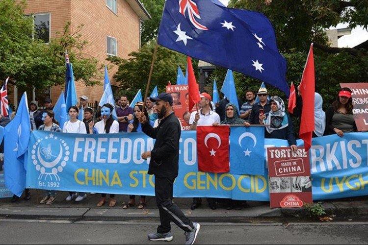 أستراليا.. مظاهرة ضد انتهاكات الصين في تركستان الشرقية