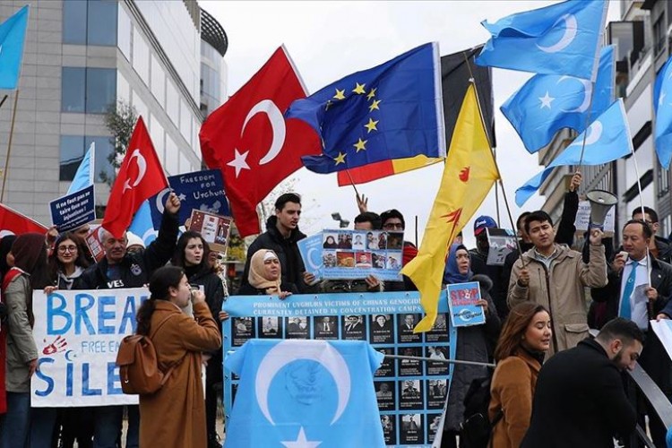 وقفة احتجاجية في بروكسل تنديدا بقمع الصين للأويغور